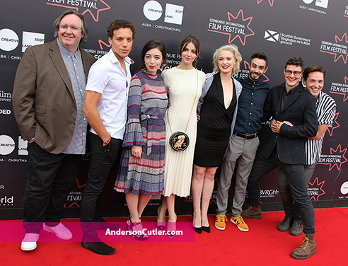 Director John McPhail with Ella Hunt, Sarah Swire, Mark Benton, Malcolm Cumming, Christopher Leveaux & Ben Wiggins